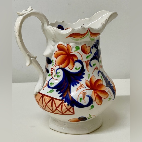 19th Century Antique Gaudy Welsh Eryri Pattern Soft Paste Jug Handled Pitcher - Picture 8 of 16